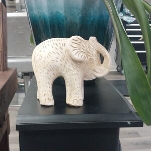 Carved Elephant Figurine